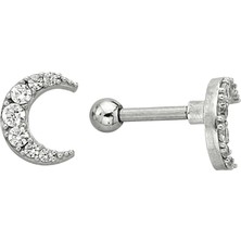 By Dilek Çetin Accessory By Dilek Çetin Çelik Kıkırdak Helix Tragus Piercing Gümüş Renkli Kadın Aksesuar