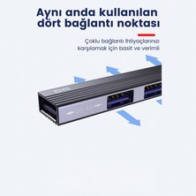 Dm CHB057 USB Type-C To 4 Portlu 3*usb 2.0 1*usb 3.0 Hub Çoklayıcı 1 Metre