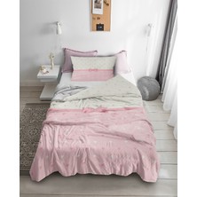 Bebişim Halı Kalp Kurdale Desenli Tek Kişilik Pike ( Yastık Kılıflı )