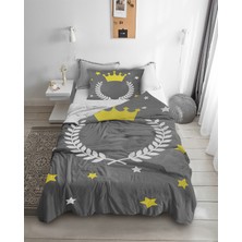 Bebişim Halı Taç Yıldız Desenli Tek Kişilik Pike ( Yastık Kılıflı )