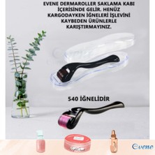 Siyah Dermaroller 1.00 mm Cilt Saç Bakımı Saklama Kaplı Keskin Çapraz Dizilim 540 Uçlu