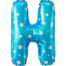Kidspartim H Harf Mavi Folyo Balon 16 Inç 40 cm