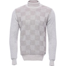 Wessi Kemik Desenli Yarım Balıkçı Yaka Triko