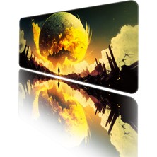 Helixsun Mouse Pad Büyük Boy Gaming Oyuncu Xl 70X30 cm Yellow-Moon