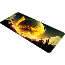 Helixsun Mouse Pad Büyük Boy Gaming Oyuncu Xl 70X30 cm Yellow-Moon