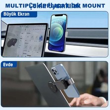 Coofbe 3in1 Mıknatıslı Araç Tutucu Masaüstü Telefon Standı ve Monitör Standı Katlanabilir Laptop Telefon Tutucu