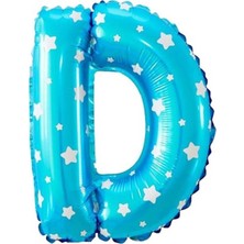 Kidspartim D Harf Mavi Folyo Balon 16 Inç 40 cm