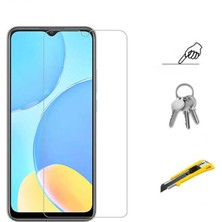 Heptek İletişim Samsung Galaxy A22 4g Ekran Koruyucu Kısa Temperli 9h Sert Kırılmaz Cam Koruma Şeffaf (Maxi)