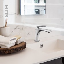 Newarc 121521 Newarc Slim Lavabo Bataryası Krom