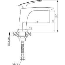 Newarc 121521 Newarc Slim Lavabo Bataryası Krom