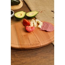 Hobi Store Woodya Ahşap Kesme Tahtası - Ahşap Sunum Tahtası - Ahşap Servis Tahtası 32x19 Cm