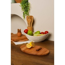 Hobi Store Woodya Ahşap Kesme Tahtası - Ahşap Sunum Tahtası - Ahşap Servis Tahtası 32x19 Cm