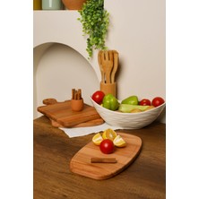 Hobi Store Woodya Ahşap Kesme Tahtası - Ahşap Sunum Tahtası - Ahşap Servis Tahtası 34x19 Cm