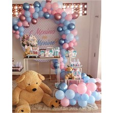 Eğlence Marketi Cinsiyet Belirleme Balon Konsept Krom Pembe ve Mavi 20 Adet