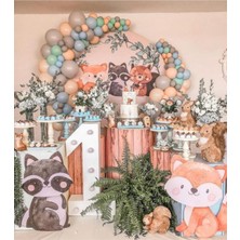 Eğlence Marketi Orman Temalı Doğum Günü Parti Balon Balon Şerit Dekarasyon