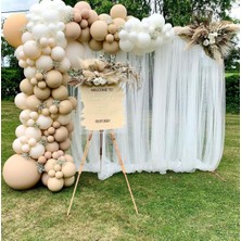 Eğlence Marketi Pastel Çöl Kumu Beyaz Deniz Kumu Balon Zinciri 100 Adet