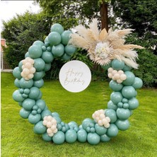 Eğlence Marketi Kış Yeşili ve Somon Balon Zinciri 100 Adet