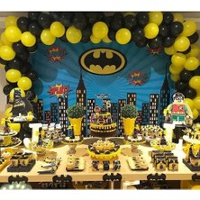Eğlence Marketi 100 Adet Batman Temalı Balon ve 5 Metre Balon Zinciri