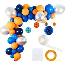 Eğlence Marketi 100 Adet Uzay Temalı Zincir Balon 5 Metre