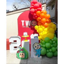 Eğlence Marketi Rengarenk Balon Zinciri Turuncu Açık Yeşil Kırmızı Sarı 100 Adet