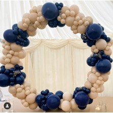 Eğlence Marketi Pastel Gece Mavisi Sütlü Kahve Balon Zinciri 100 Adet