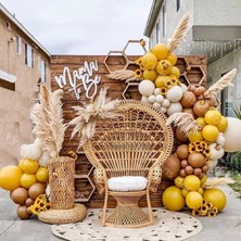 Eğlence Marketi Pastel Kahverengi Deniz Kumu Zerdeçal Balon Zinciri 100 Adet