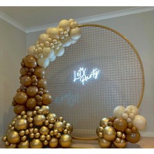 Eğlence Marketi Krom Gold Karamel ve Deniz Kumu Balon Zinciri 100 Adet
