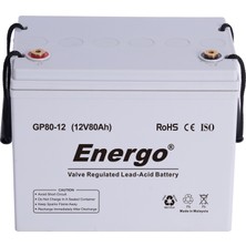 Energo Energo® GP80-12 12 Volt 80 Ah Bakımsız Kuru Akü