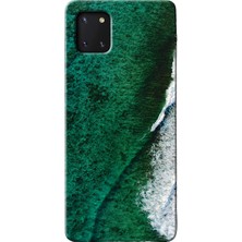 MRC İletişim Huawei P Smart Z Kılıf Hd Desen Baskılı Arka Kapak + Temperli Cam - Yeşil Okyanus
