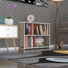 Kenzlife kitaplık süper ga 060*80*19 crd 2 katlı tek bölme ofis mutfak banyo dolabı arkalıksız