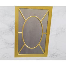 Bengi Ticaret Ayna-Dresuar Motifli Model Parlak Gold Renk  Kayın Torna Kutu Içinde Sevk El Yapım