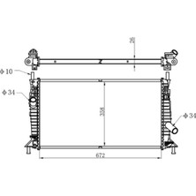 Otosan Focus Iı/cmax - Volvo V50/S40/C30/C70 - Mazda 3 1.6/1.8/2.0tdcı/1.4i/1.6i/2.0i  06- 3M5H8005RK 3M5H8005TL mt  670*358*26