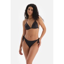 Dagi Siyah Kalın Bağcıklı Bikini Alt