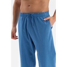 Dagi Lacivert Yarım Patlı Kısa Kollu Pamuk Modal Pijama Takımı