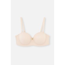 Dagi Ekru 1060KC Almıra Straplez Boş Cup Tek Sütyen