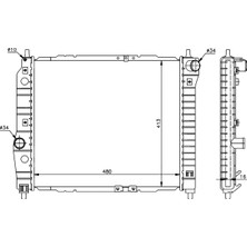 Chevrolet Kalos 1.2i/1.4i 02+ / Aveo 1.2i/1.4i 05+ 96536523 mt  480*418*16