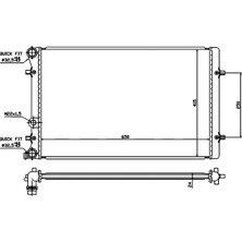 Audi A3/tt - Vw Bora/golf Iv - Seat Leon/toledo Iı - Skoda Octavıa 1.4/1.6/1.8/1.9 96+ 1J0121253P mt  650*388*26  BRAZİNG RADYATÖR (LEHİMLEME YÖNTEMİ İLE ÜRETİM)