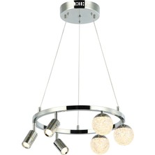 Lucea Branco 3+3'lü Krom Ledlı Avıze 400 mm Kademelı