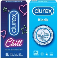 Durex Klasik Prezervatif 12'li + Chill 10'lu
