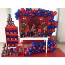 Eğlence Marketi 100 Adet Spider Man Temalı Balon ve 5 Metre Balon Zinciri