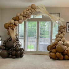 Eğlence Marketi Çikolata Kahve Karamel ve Sütlü Kahve Balon Zinciri 100 Adet