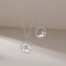 Herşey Nota Little Prince Küçük Prens ve Tilki Best Friends Dostluk Sembolü Ikili Kolye