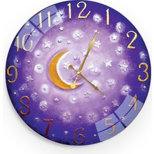 Emya Home Çocuk Odası Cam Saat - 60 cm