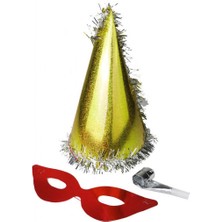 Hayaller Dükkanı 10 Adet Katyon Şapka Maske Kaynandili 3 Lü Set Altın Pk:1