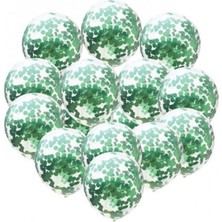 Kidspartim 10 Lu Yeşil Konfetili Balon Seti
