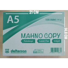 Deftersan A5 Fotokopi Yazıcı Kağıdı 80 Gram 4X500 = 2000 Adet