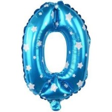 Kidspartim 0 Rakam Mavi Folyo Balon