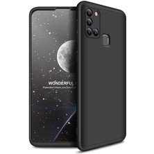 Heptek İletişim Samsung Galaxy A21S Kılıf 360 Tam Koruma Ön ve Arka Sert Mika Kapak Orjinal Ays Gkk Kapak