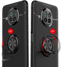 Heptek İletişim Xiaomi Redmi Note 9 Pro 5g Kılıf Kamera Çıkıntılı Renkli Yüzüklü Standlı Mıknatıslı Kapak (Ravel)