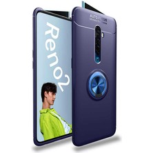 Heptek İletişim Oppo Reno 2z Kılıf Kamera Çıkıntılı Renkli Yüzüklü Standlı Mıknatıslı Kapak (Ravel)